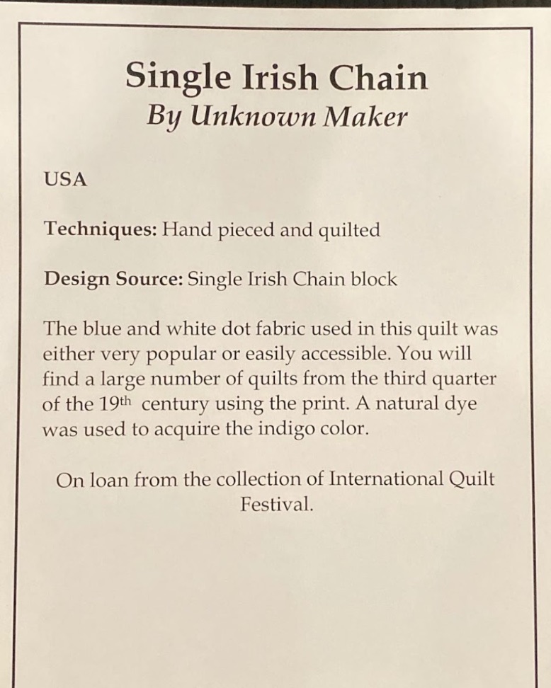 "Single Irish Chain" by Unknown Maker - Sign